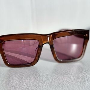 NWOT Pink and Cinnamon Karen Walker Crystalline Sunglasses